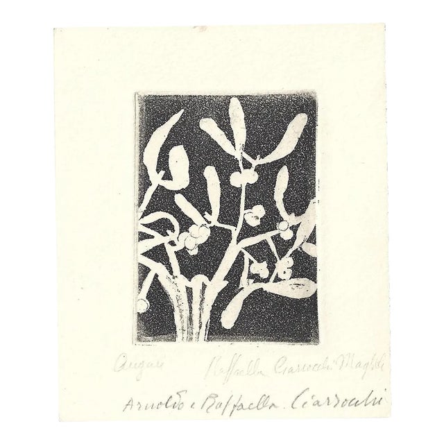 Arnoldo Ciarrocchi - Il Vischio (Mistletoe) - Original Etching - 1960s For Sale