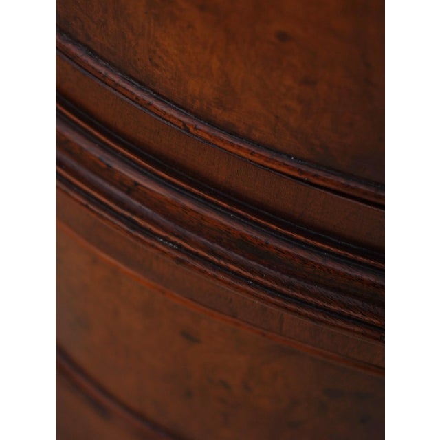 Vintage Small Size English Burl Wood Highboy For Sale - Image 9 of 15