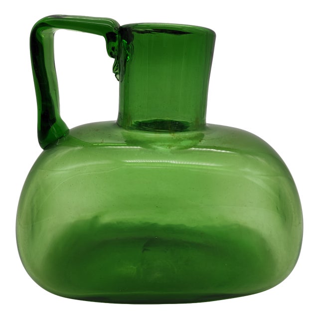 Mid-Century Green Jug from Empoli, Italy, 1970s For Sale