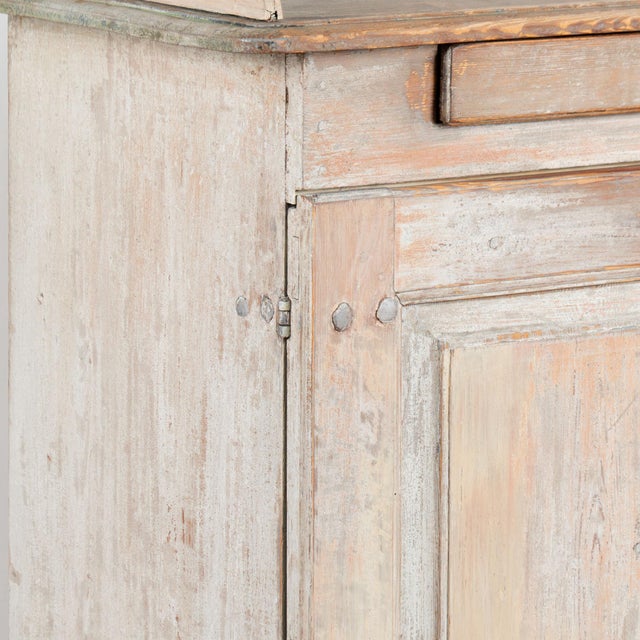 19th Century Swedish Original Hand-Painted Pine Sideboard Buffet Cabinet For Sale - Image 13 of 18