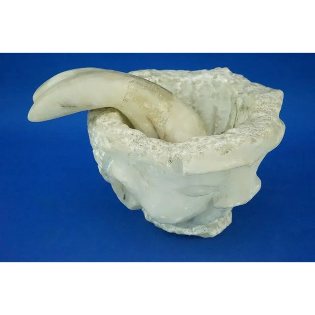 Anthropomorphic Marble Mortar with a Face by Ernesto Canto Da Maya, 1800s For Sale - Image 9 of 18