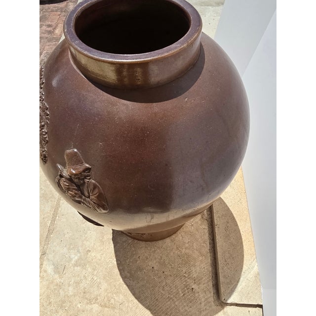Ceramic Extra Large Antique English Stoneware Storage Jar For Sale - Image 7 of 18