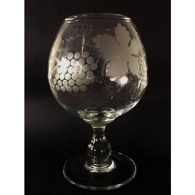 Late 19th Century Blown Glass Coupe with Vines Decor For Sale - Image 4 of 7