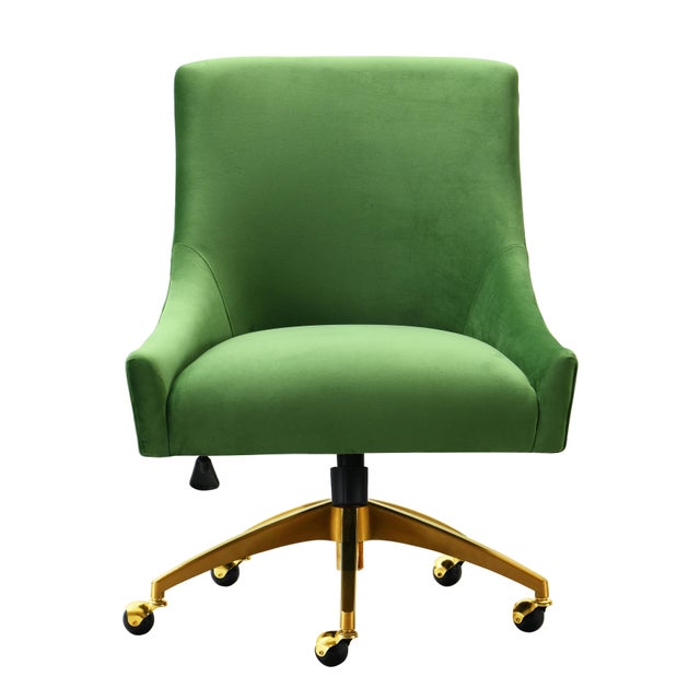 Sit pretty in this sumptuous yet durable velvet chair. The Beatrix swivel chair dazzles as a desk chair or as an accent...