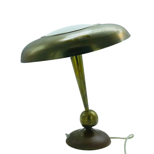 1950s Italian Table Lamp in Brass by Oscar Torlasco for Lumi, 1950s For Sale - Image 5 of 8