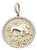 14k Yellow Gold Leo Zodiac Diamond Charm/Pendant For Sale