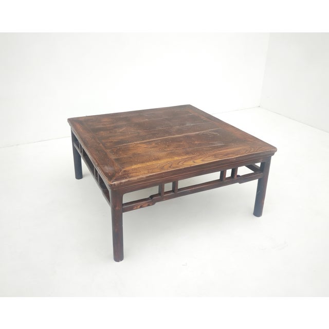 Contemporary Antique 40" Square Coffee Table For Sale - Image 3 of 3