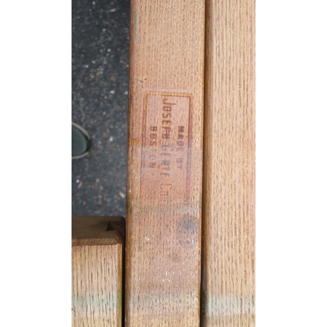 1940s Highly Figured Mahogany Dining Table Made by Joseph Gerte of Boston For Sale - Image 10 of 11