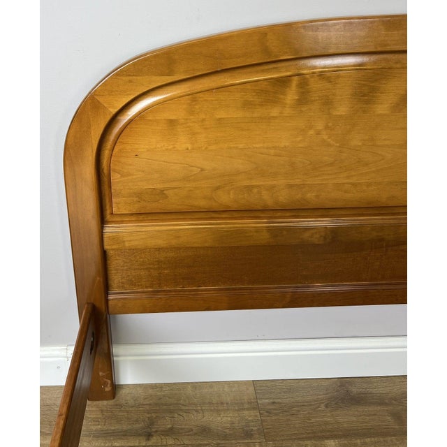Vintage French King Size Bed Frame with Carved Headboard For Sale - Image 7 of 12