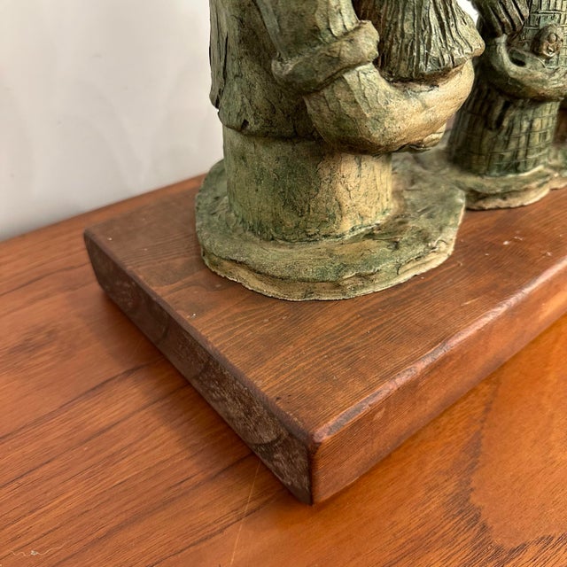 Mid 20th Century Family of Four Clay Sculptures For Sale - Image 9 of 11