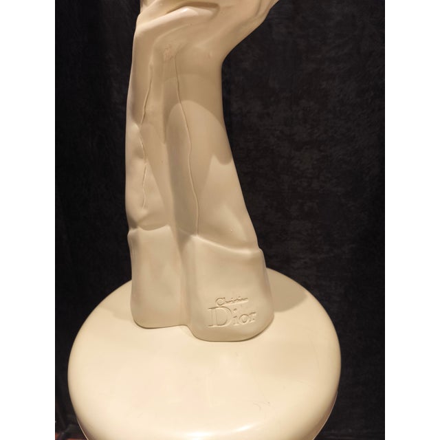 Ivory Christian Dior, Mannequin Bust Sculpture, Plaster For Sale - Image 8 of 10