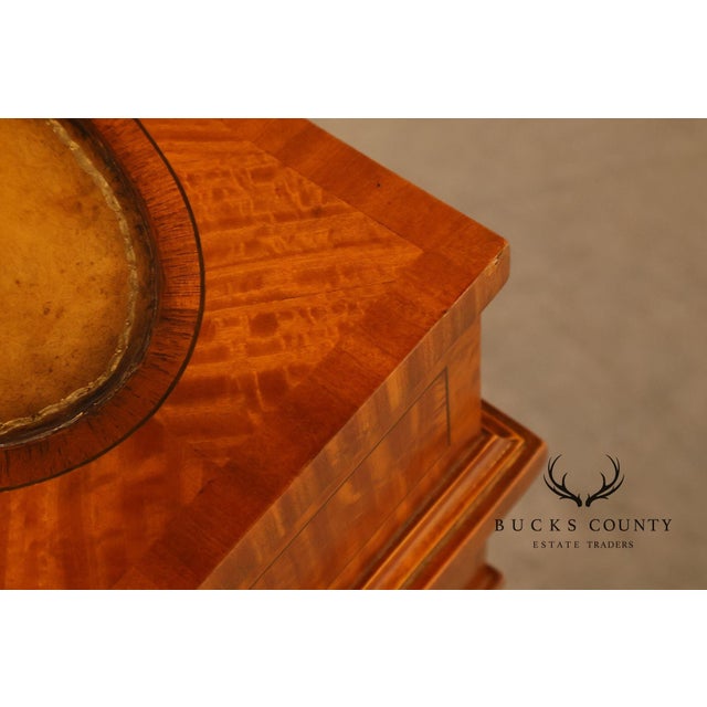 Maitland - Smith Maitland Smith Regency Style Satinwood Carlton House Writing Desk For Sale - Image 4 of 18
