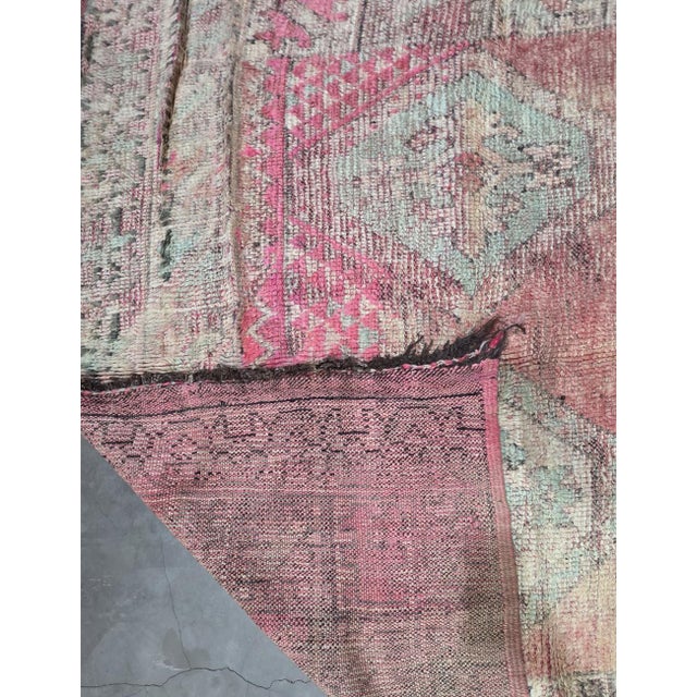 1960s Moroccan Handwoven Wool Rug - 14.3 X 5.7 Ft For Sale - Image 5 of 6