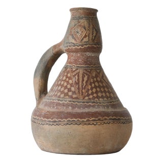 19th Century Aït Chenacha Berber Kabyle Terracotta Jug, Algiers For Sale