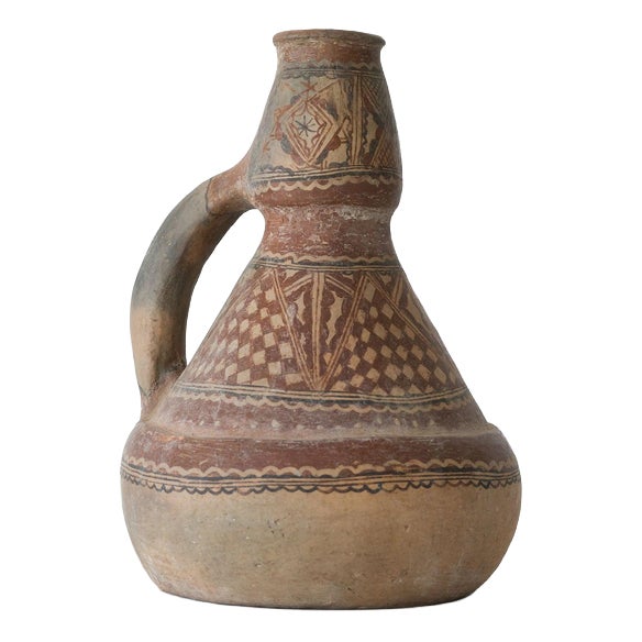 19th Century Aït Chenacha Berber Kabyle Terracotta Jug, Algiers For Sale