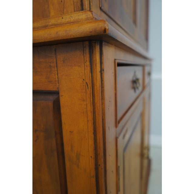 Century Large Country Distressed Finish Tv Armoire For Sale - Image 15 of 18