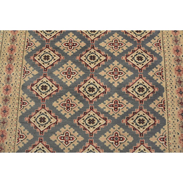 2020s Bokhara Jaldar Rug 4’2” X 6’3” Gray Wool Tribal Hand-Knotted Oriental Carpet For Sale - Image 5 of 12