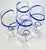1990s Cobalt Ribbon Goblets- Set of Four For Sale - Image 5 of 12