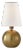 Thomas O'Brien by Visual Comfort Signature Tiny Terri Round Accent Lamp in Hand-Rubbed Antique Brass with Linen Shade For Sale