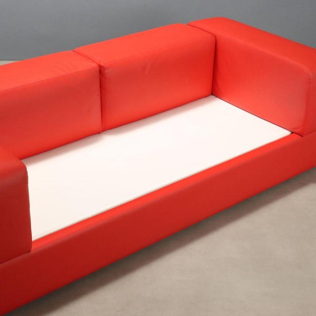Red 711 Sofa attributed to Tito Agnoli for Cinova For Sale - Image 8 of 12
