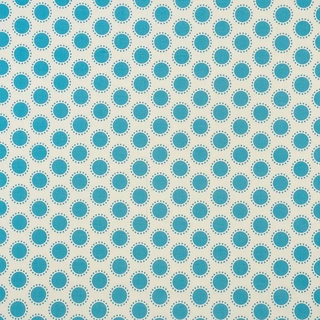 Abstract Sample - Schumacher X Studio Bon Oompa Ii Fabric in Aqua For Sale - Image 3 of 3