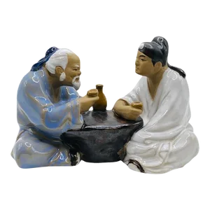 Vintage Chinese Mudman Figurine Wanjiung China #42 Mud Man Pottery