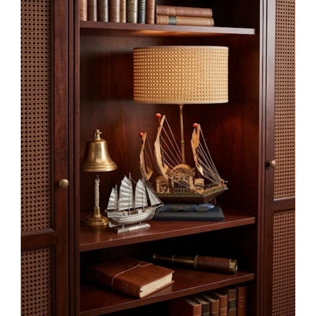 Vintage Mid-Century Handcrafted Chinese Junk Boat Table Lamp For Sale - Image 11 of 12