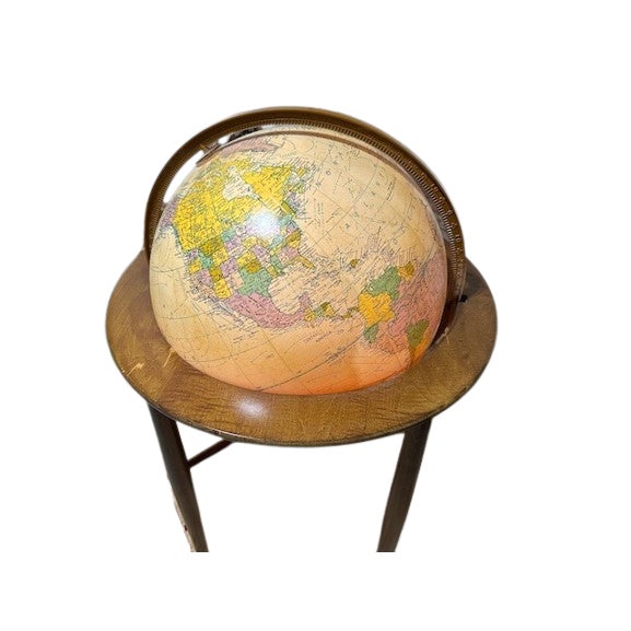 Replogle Globes MCM 16" Replogle Globe Austin Antique Illuminated Floor Globe For Sale - Image 4 of 6