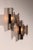 A rare pair of Danish Space Age or Brutalist wall lamps designed by Claus Bolby and manufactured by his own lighting...