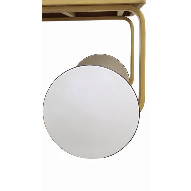 Wood Tea Trolley in Birch with Ceramic Tile by Alvar and Aino Aalto for Artek, Finland, 1970s For Sale - Image 7 of 8
