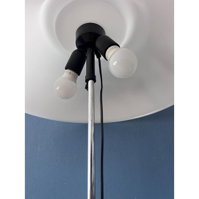 Vintage Space Age Floor Lamp with Acrylic Glass UFO Shade For Sale - Image 10 of 13