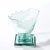Glass Frosted and Etched Cut Glass Leaf Vase/Bowl on Geometric Base by Robert Guenther For Sale - Image 7 of 12