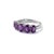 Contemporary Amethyst Engagement Stackable Ring, Half Band Gemstone Ring Us 7 For Sale - Image 3 of 5