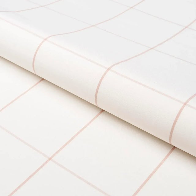 Schumacher Schumacher x Veere Grenney Woodman Check Fabric In Temple Pink For Sale - Image 4 of 6