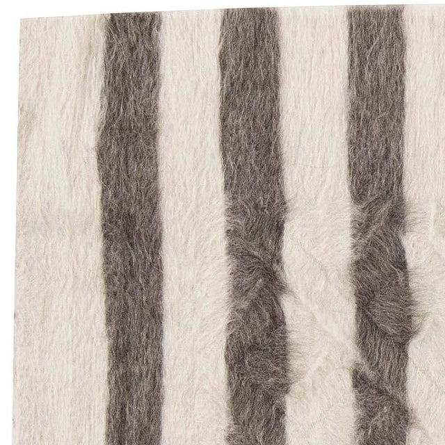 Textile Taurus Collection Modern Striped Goat Hair Rug by Doris Leslie Blau For Sale - Image 7 of 8