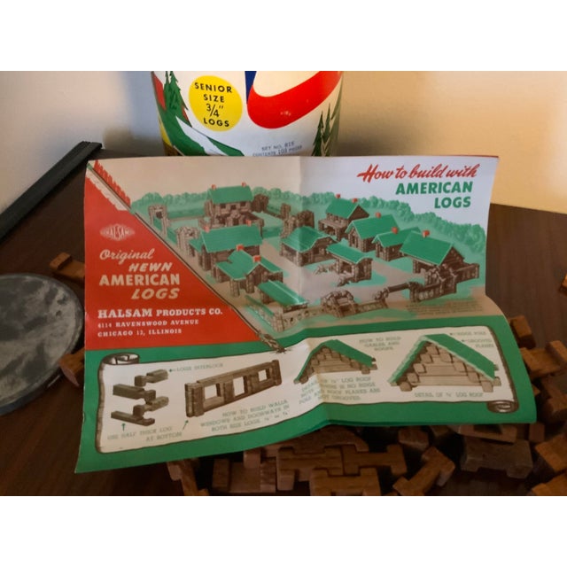 Vintage 1950s Halsam “Original Hewn” American Logs Set No. 815 - Complete & Instructions For Sale - Image 6 of 8