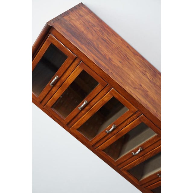 Tall Vintage German Pine Haberdashery Shop Cabinet, 1950s For Sale - Image 15 of 18