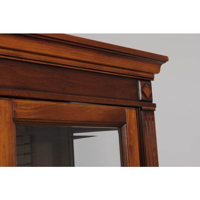 Italian Neoclassical Beveled Glass China Cabinet For Sale - Image 10 of 14