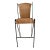Vintage Iron and Wicker Bar Stool Chair For Sale