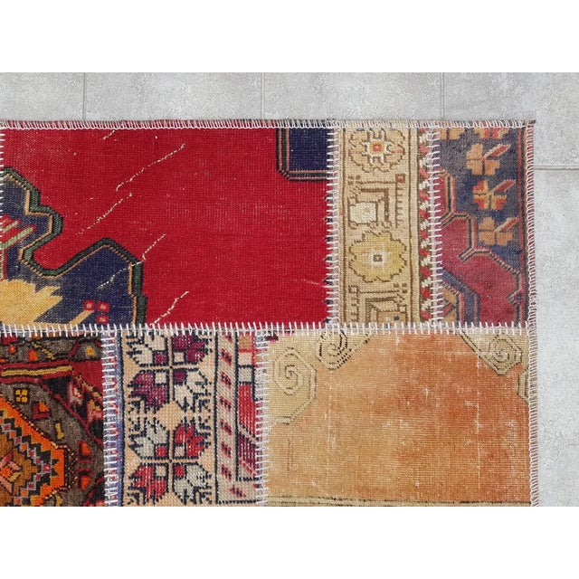 Mid 20th Century Oushak Wool Bohemian Runner Rug For Sale - Image 10 of 10