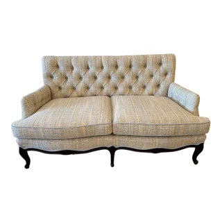 1950s Vintage Tufted Loveseat For Sale