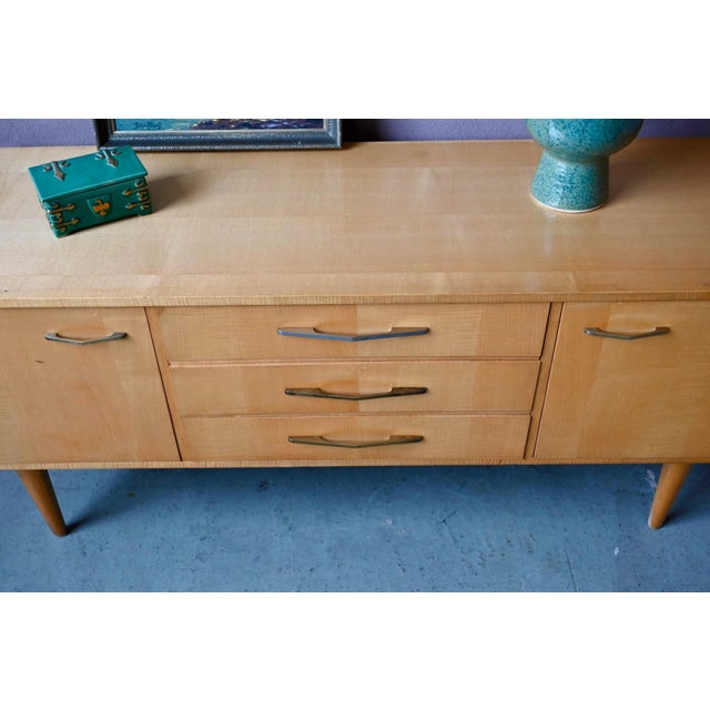 Brown Low Vintage Sideboard, 1960s-1970s For Sale - Image 8 of 18