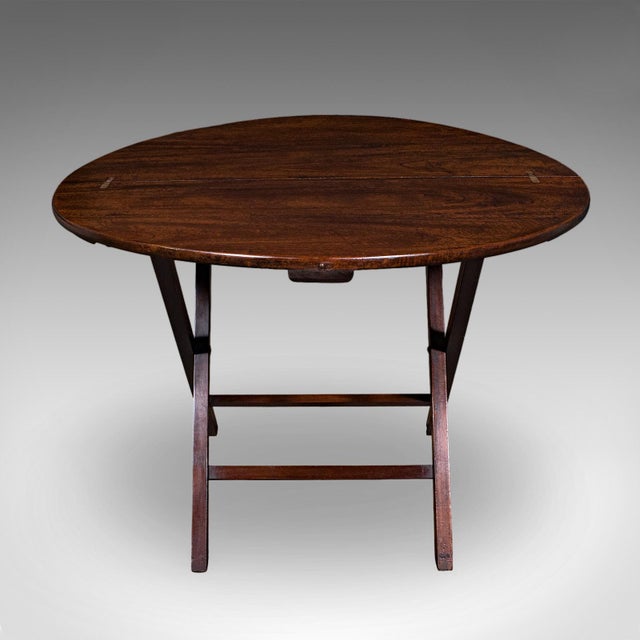 Antique Kitchen Garden Table, English, Folding, Coaching, Occasional, Edwardian For Sale - Image 6 of 12
