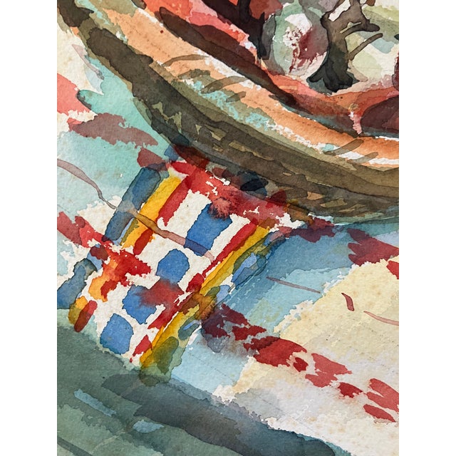 1950s 1950s Mid Century Still Life Watercolor, Hartley Fletcher Gurrey, Honolulu Hawain Artist, Who's Who American Women For Sale - Image 5 of 12