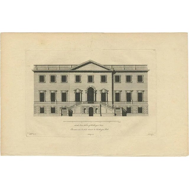 Woolfe, Illustration of the South-East Facade of the Mansion at Kirtlington Park, Print For Sale - Image 5 of 5