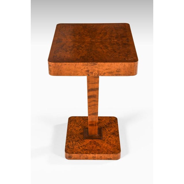Vintage Side Table in Birch and Brass by Carl Malmsten, 1930s For Sale - Image 3 of 9