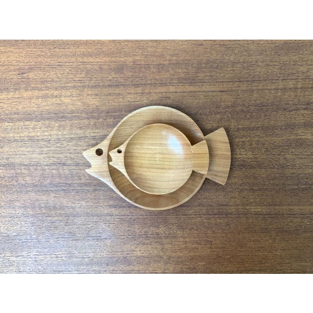 Wooden Fish Shaped Bowls, 1960s, Set of 5 For Sale - Image 6 of 18