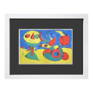 Joan Miró Original Color Lithograph 1956 Limited Edition Custom Framed