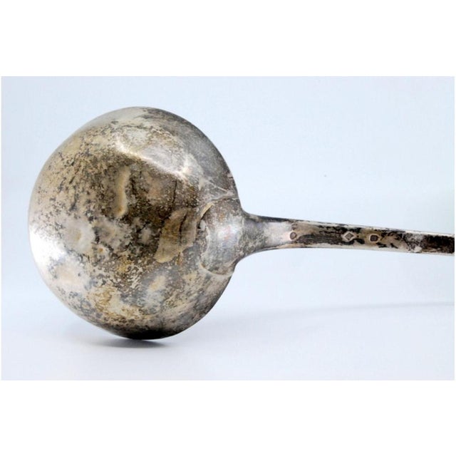 Plain Silver Soup Ladle with Handle For Sale - Image 9 of 10