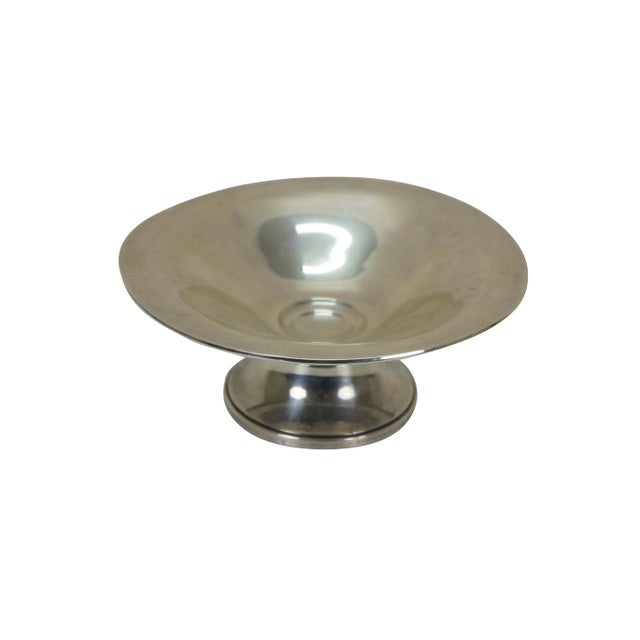 Art Deco Late 20th Century Wallace Sterling Silver 4798 Modernique Candy Nut Bon Dish Compote 102g For Sale - Image 3 of 10